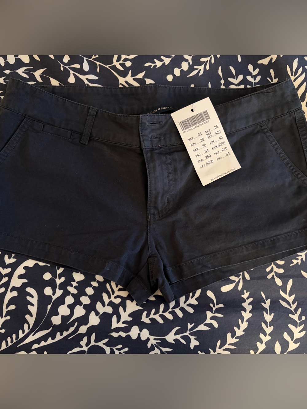 Brandy Melville navy cotton shorts